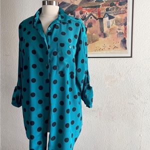 Vintage polka dot blouse